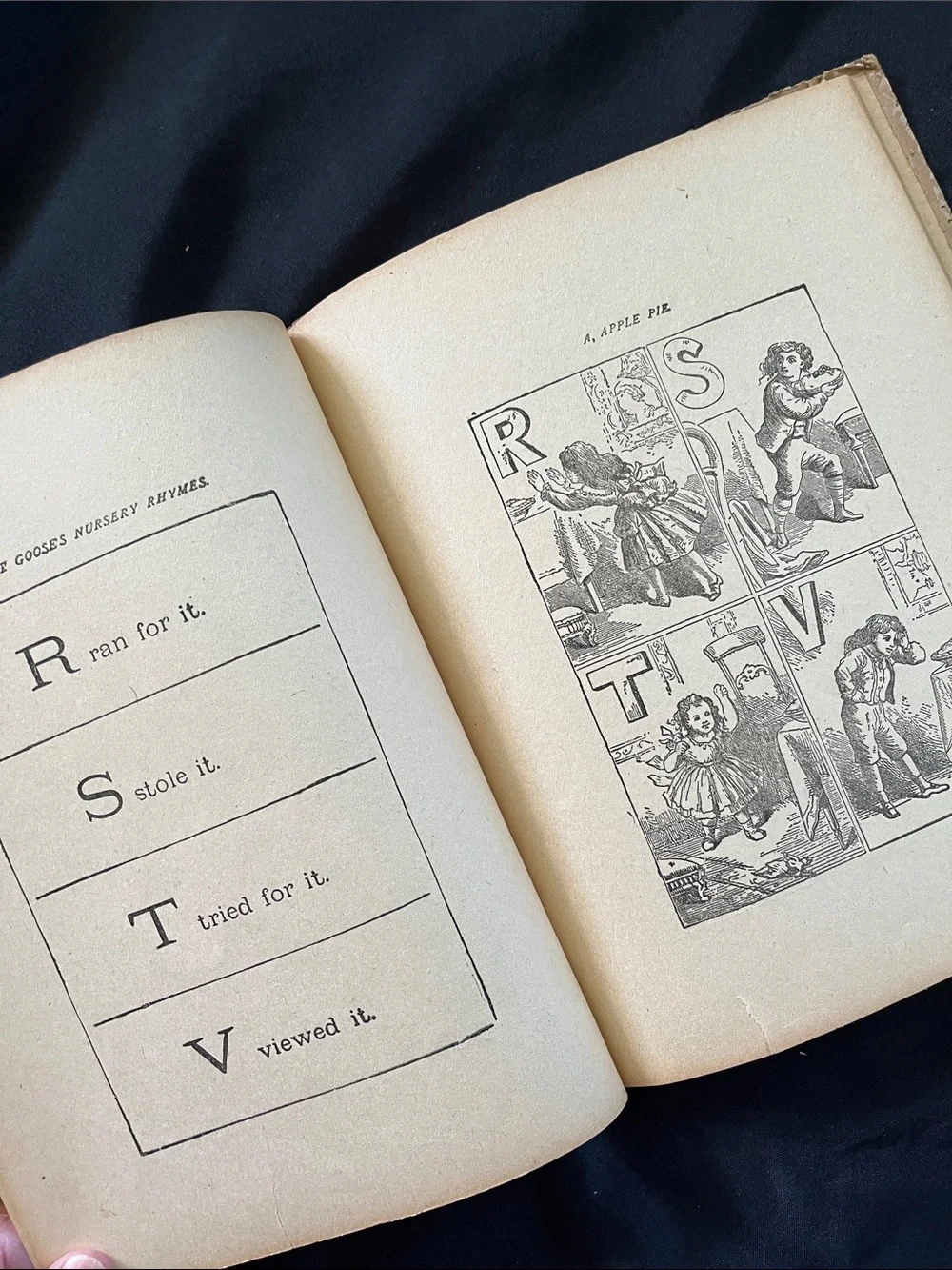 Antique MOTHER GOOSE ABC Book 1918 Inscription MA Donohue &Co Chicago